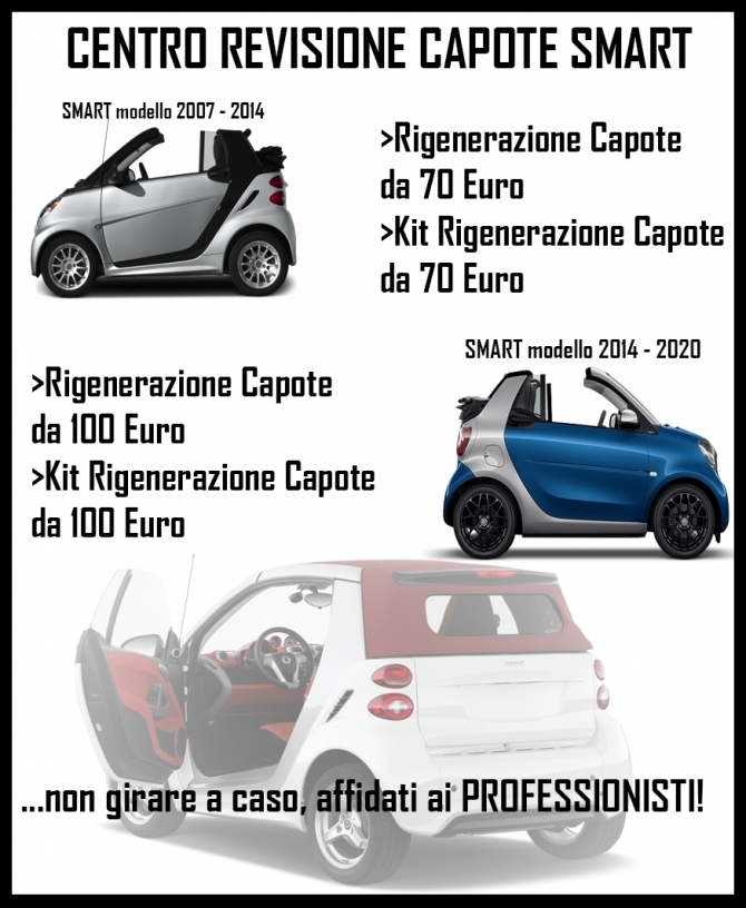 CAPOTE SMART - CAPOTE SMART - CAPOTE SMART - CAPOTE SMART - CAPOTE SMART - - LG Motori AutoRICAMBI